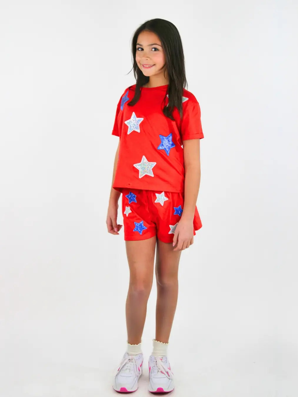 Paper Flower - Sequin Star Short - Red, White & Blue *FINAL SALE*