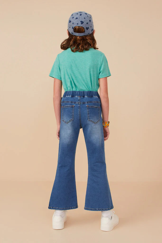 Hayden Girls - Elastic Waist Straight Leg Denim Jeans