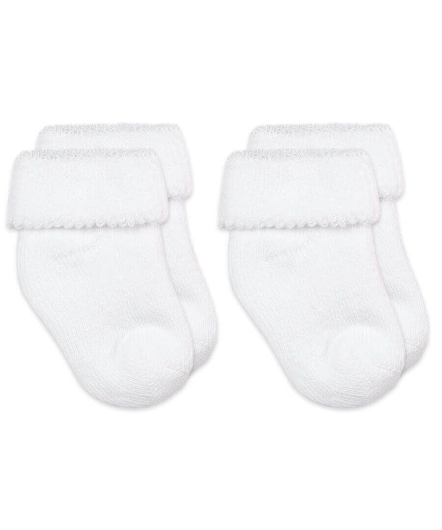 Jefferies Socks - Terry Turn Cuff Bootie Socks 2 Pair Pack Newborn