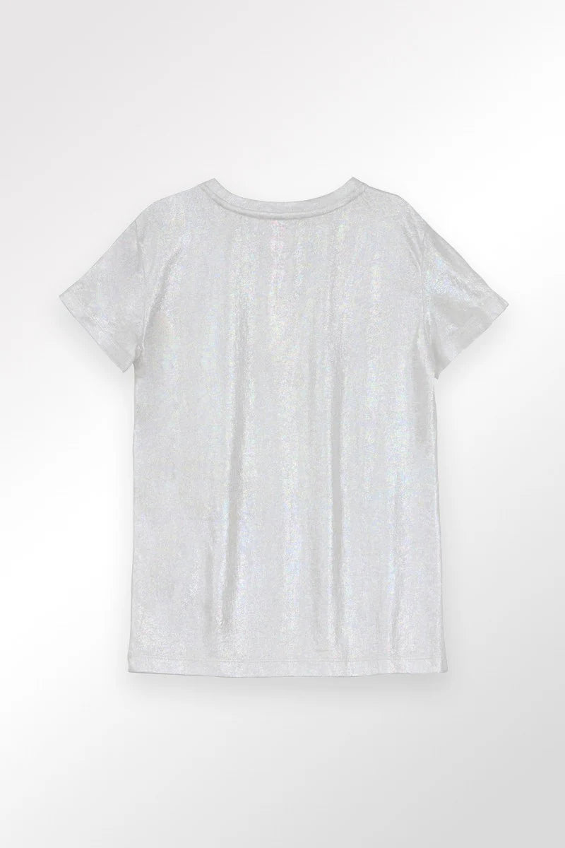 Molly Bracken - Girls Iridescent Tee - White