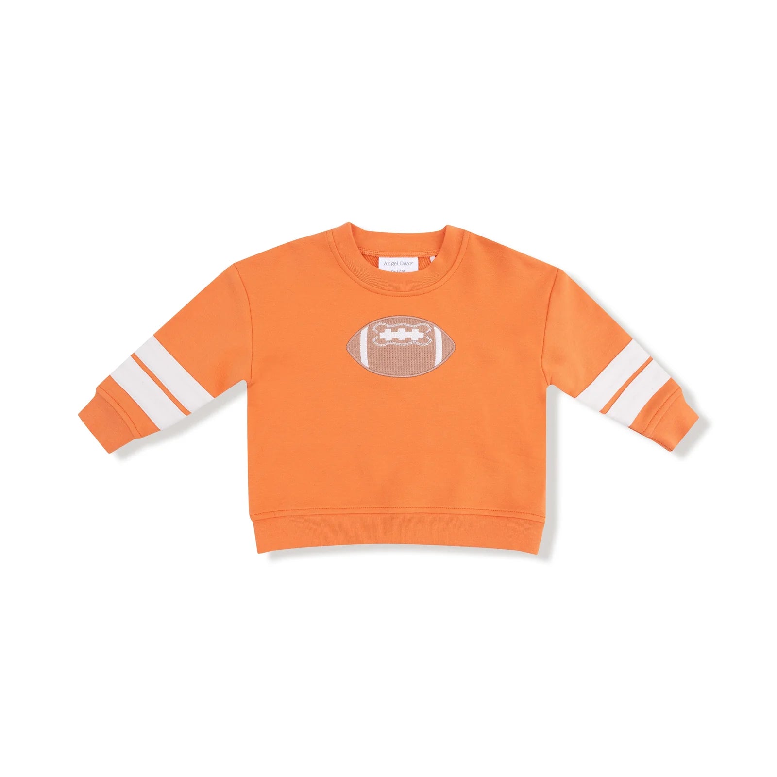 Angel Dear - Drop Sleeve Varsity Stripe Sweatshirt - Orange
