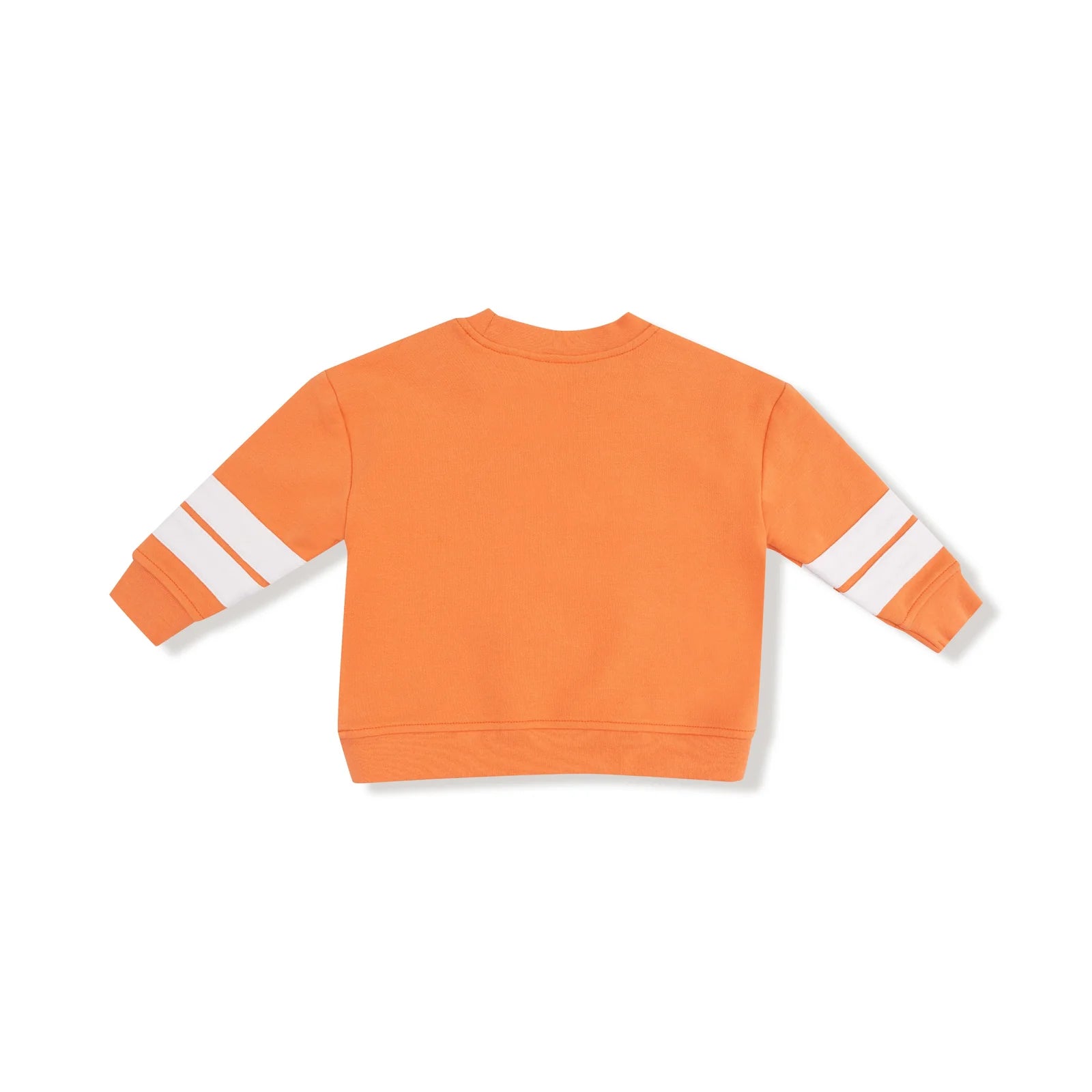 Angel Dear - Drop Sleeve Varsity Stripe Sweatshirt - Orange