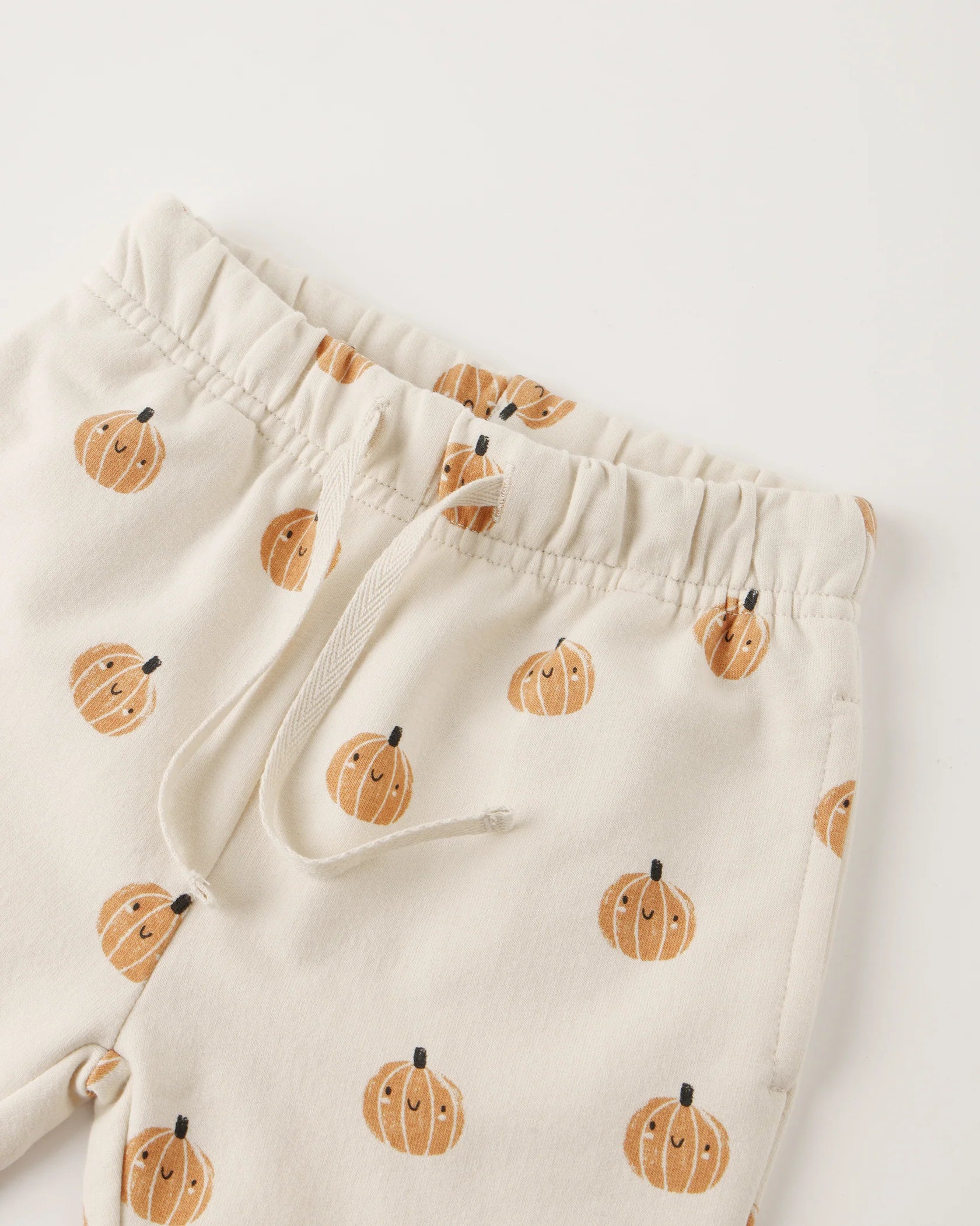 Quincy Mae - Relaxed Fleece Sweatpant - Smiley Pumpkin