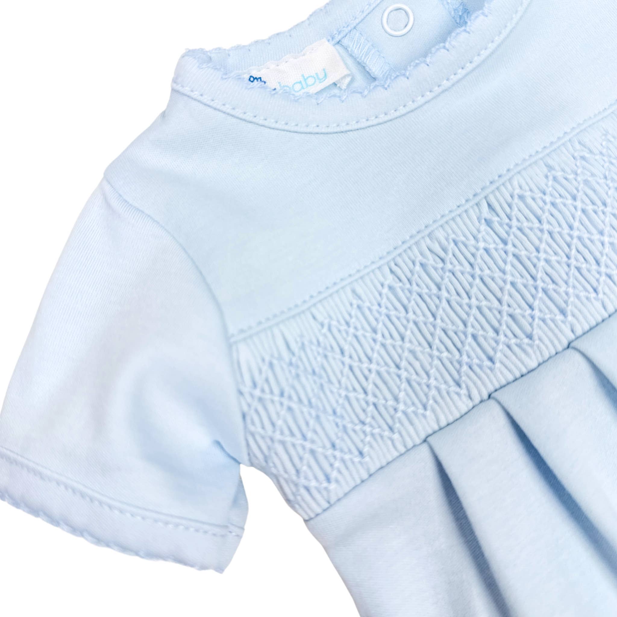 Magnolia Baby - Essentials Solid Smocked Bubble - Blue