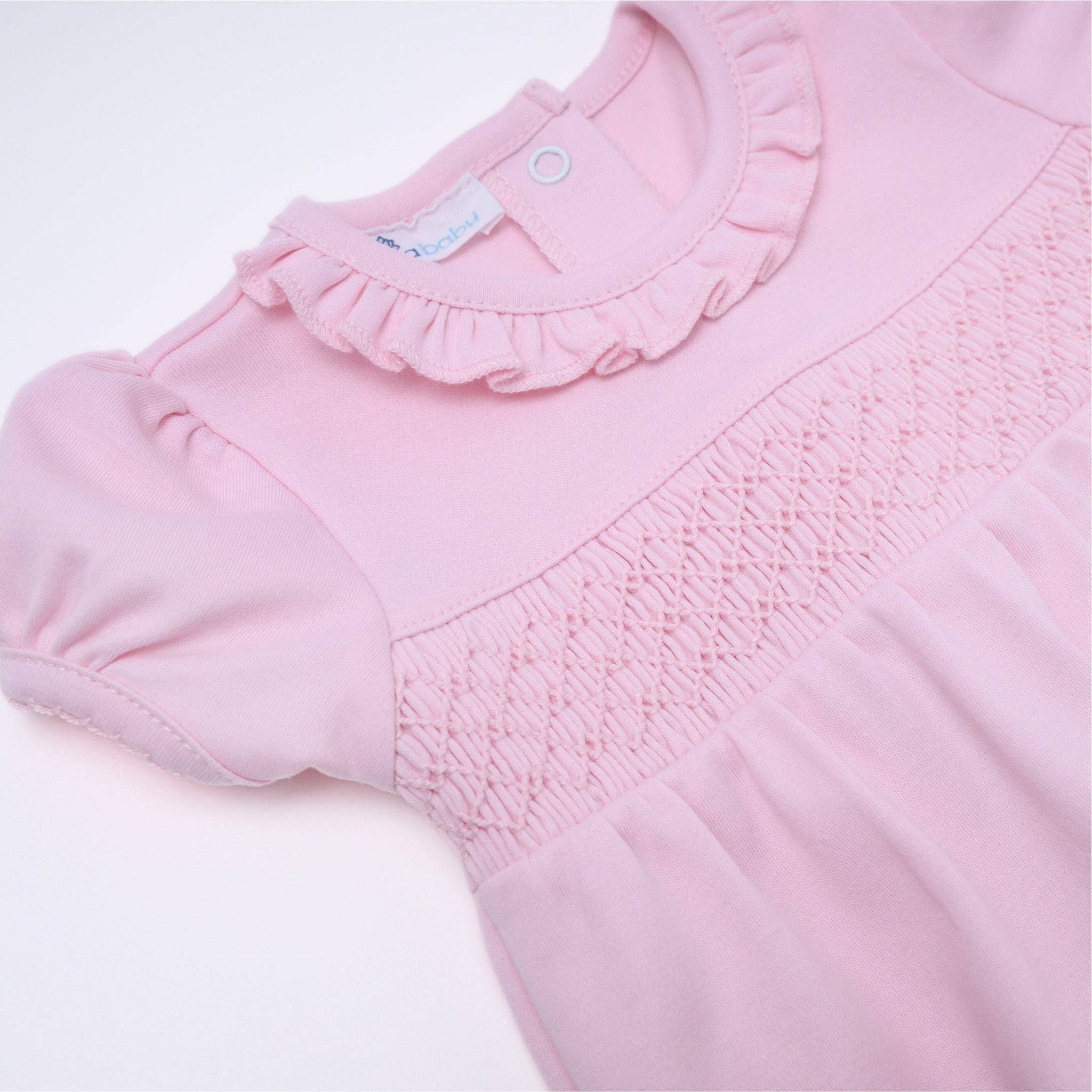 Magnolia Baby - Essentials Solid Smocked Bubble - Pink