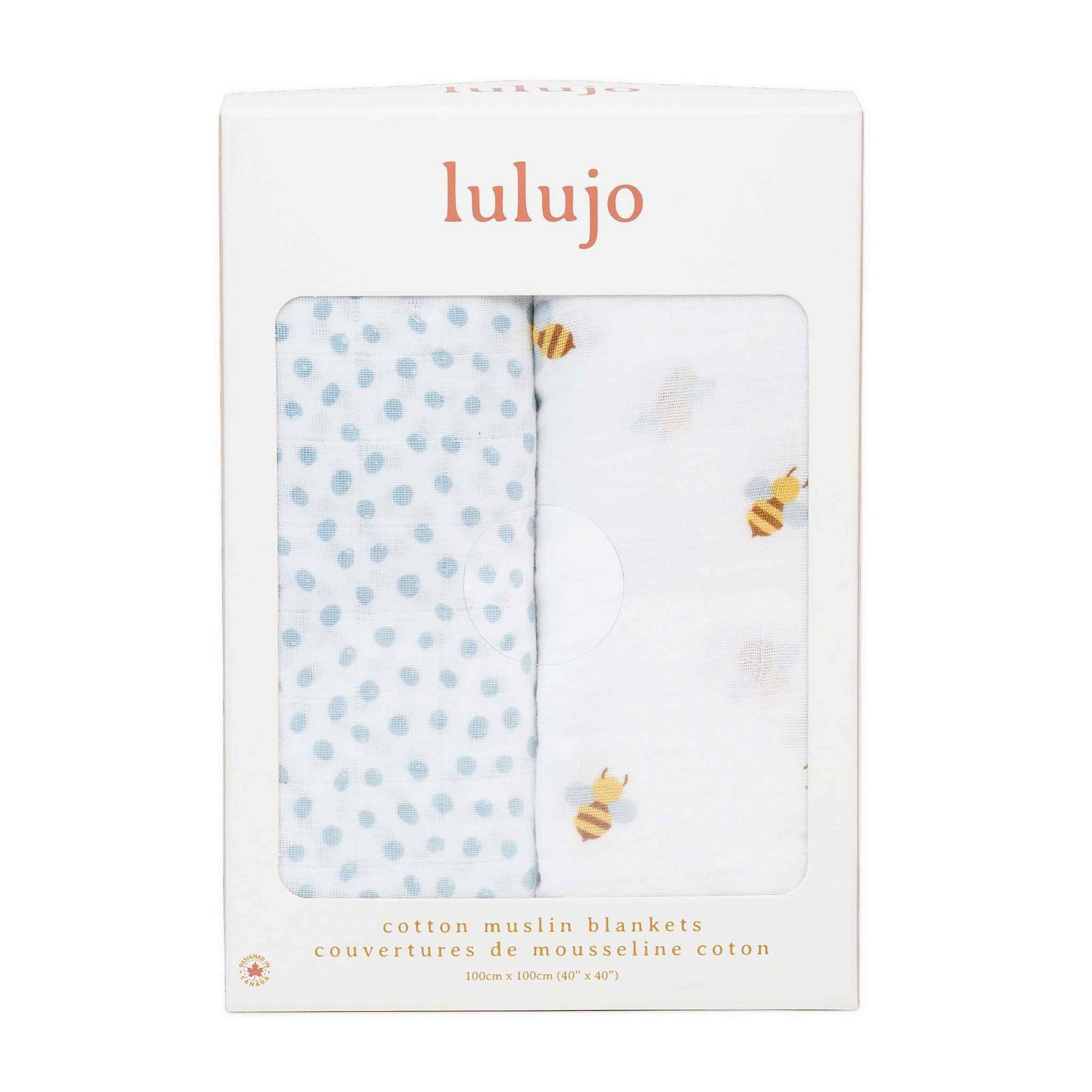 Mary Meyer - Lulujo Cotton Swaddles - Bees & Dots