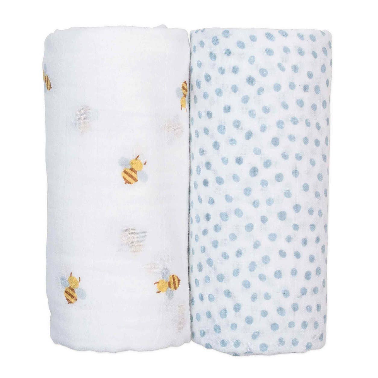 Mary Meyer - Lulujo Cotton Swaddles - Bees & Dots