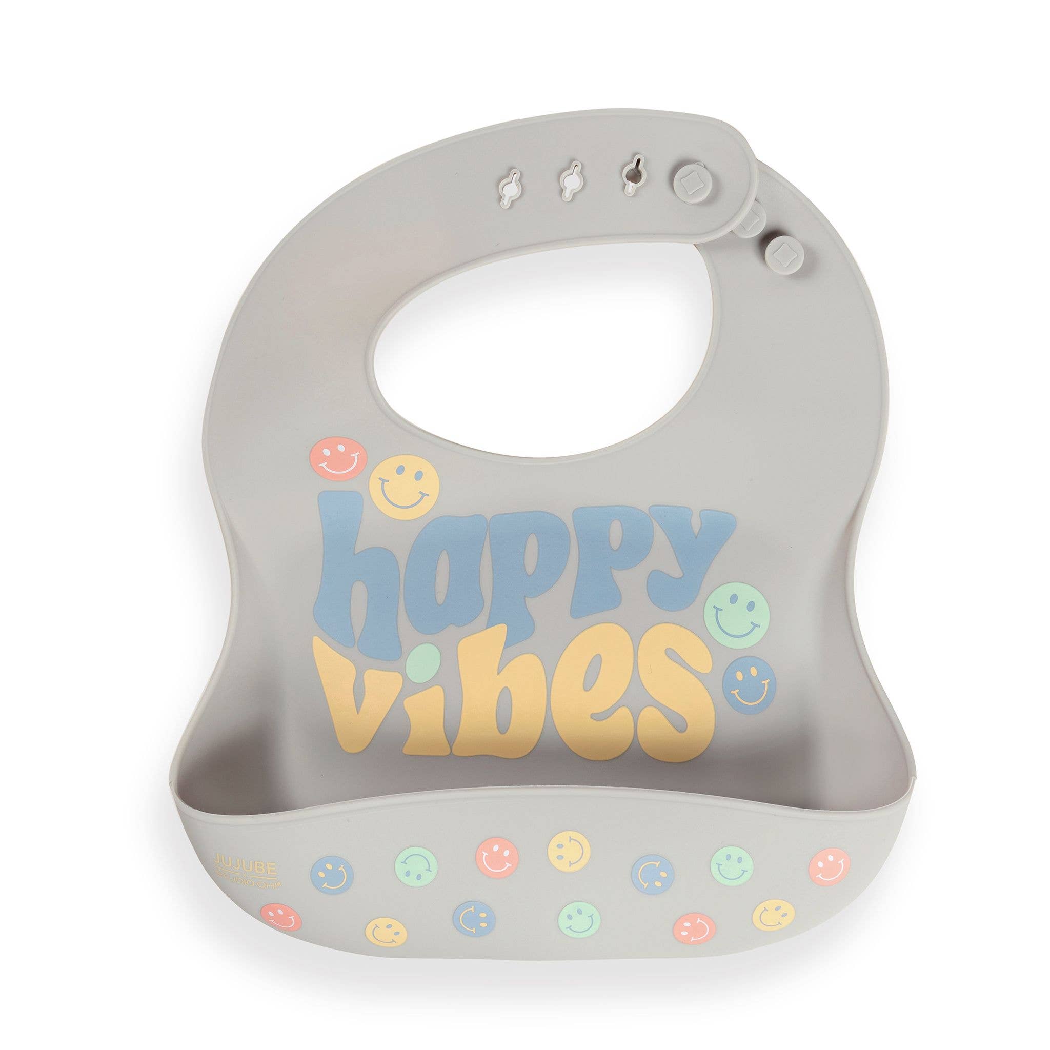 JuJuBe - Silicone Bib Happy Baby Vibes