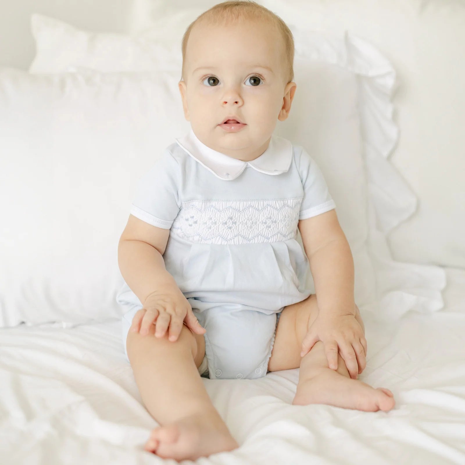 Magnolia Baby - Ethan Smocked Bubble