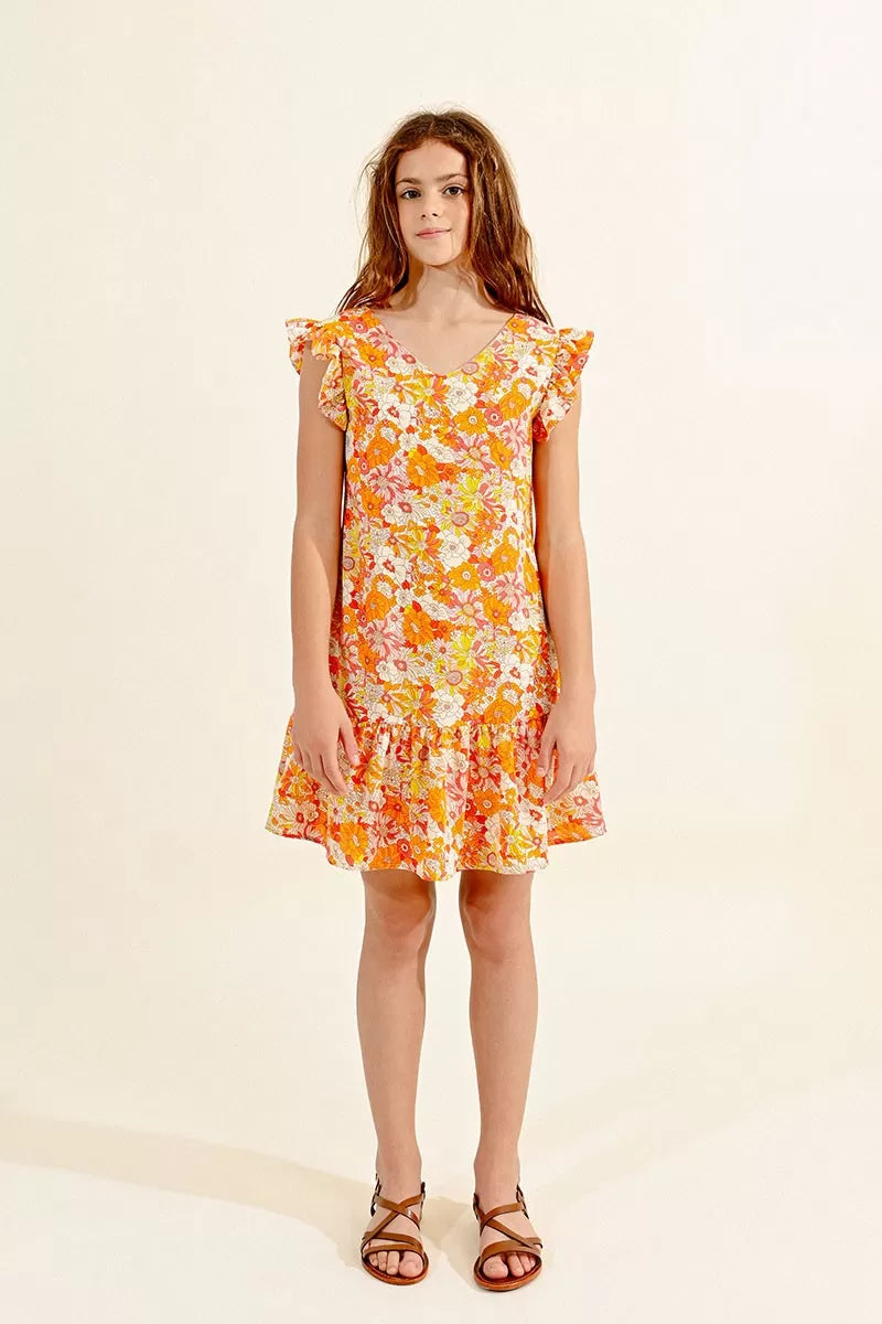 Molly Bracken - Girls Woven Dress - Off White Millie *FINAL SALE*
