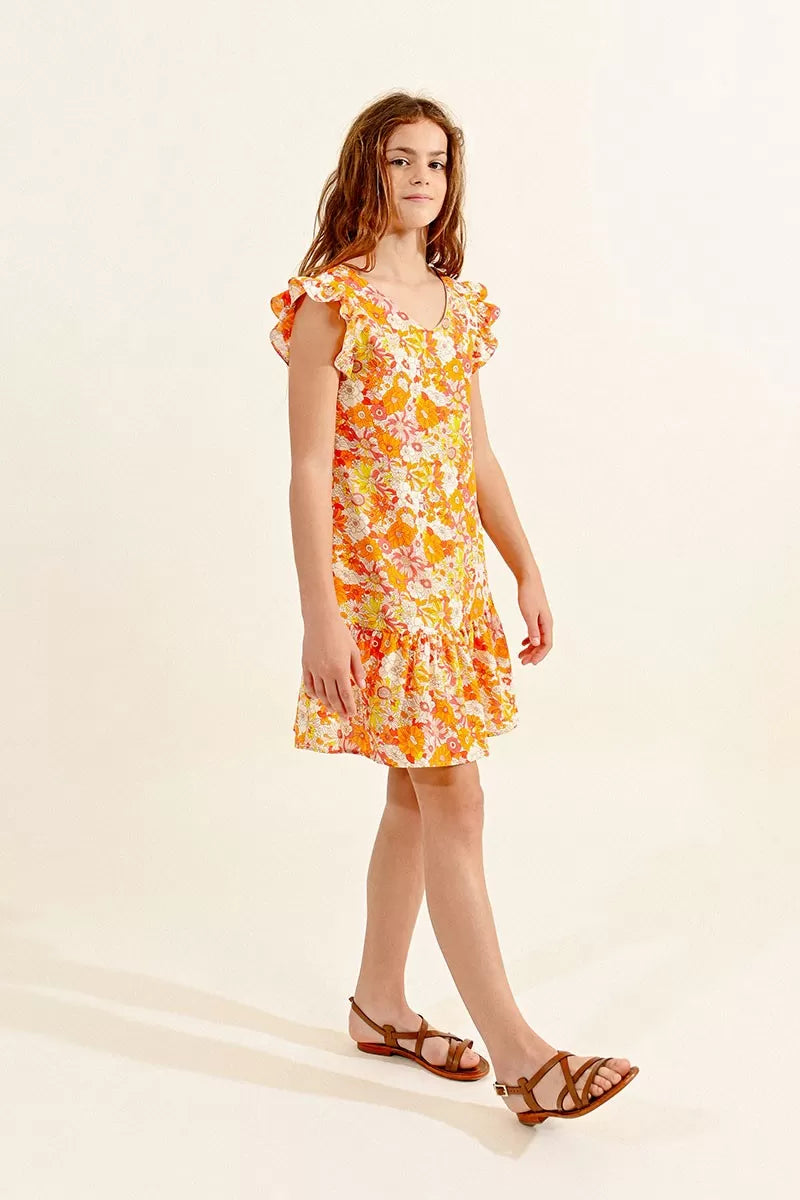 Molly Bracken - Girls Woven Dress - Off White Millie *FINAL SALE*