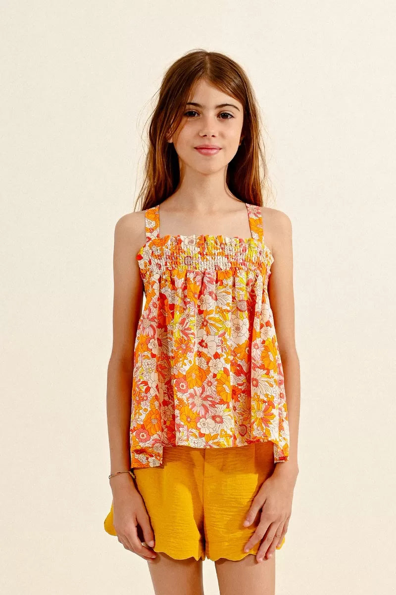 Molly Bracken - Girls Woven Top - Off White Millie *FINAL SALE*