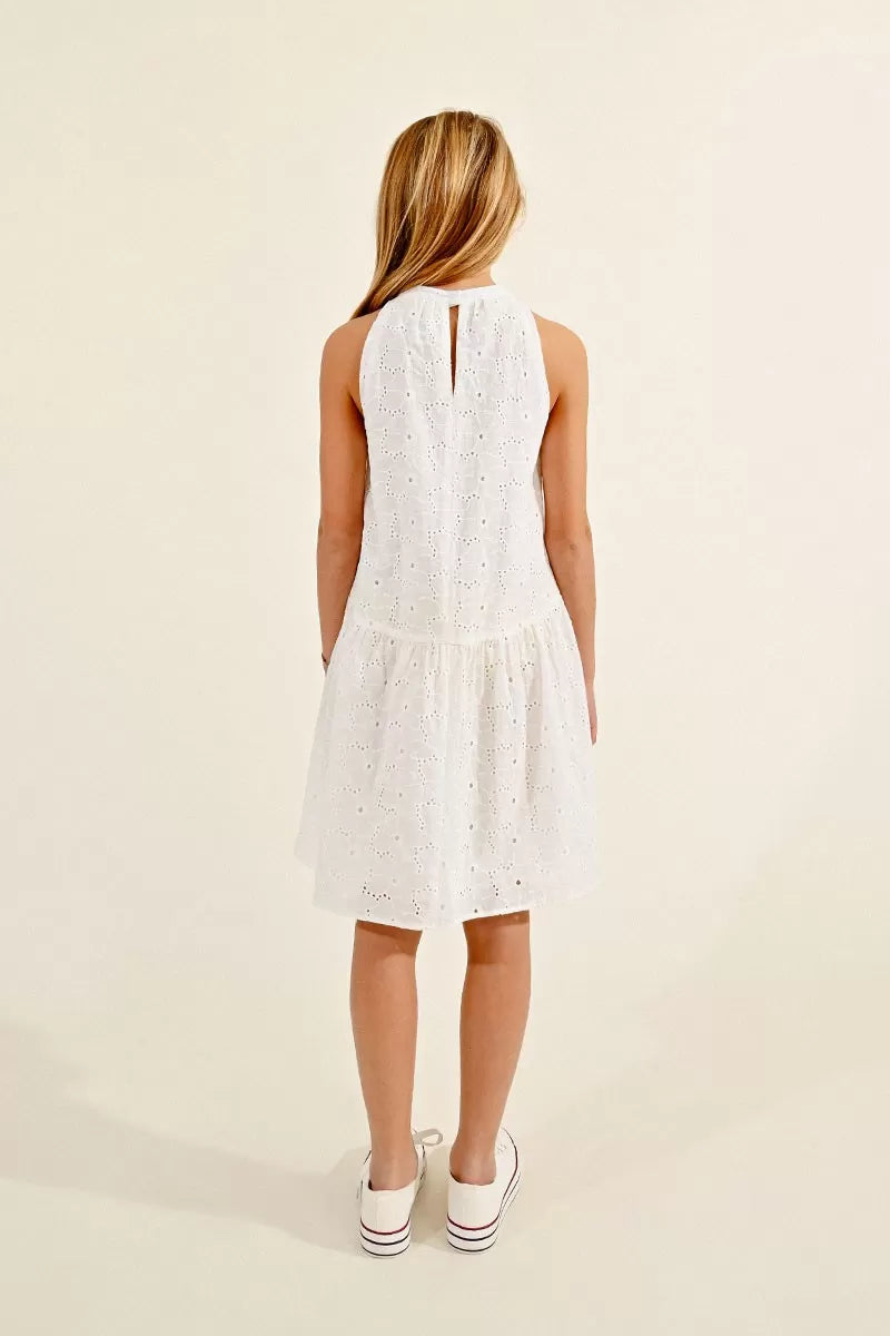 Molly Bracken - Girls Woven Dress - White *FINAL SALE*