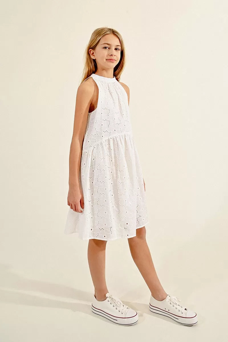 Molly Bracken - Girls Woven Dress - White *FINAL SALE*