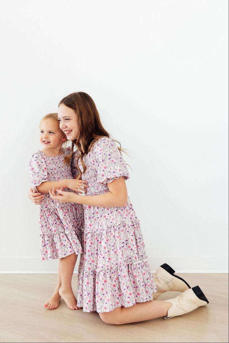Mila & Rose - Smocked Ruffle Dress - Wildflower Waltz Little Charmers Mila & Rose - Smocked Ruffle Dress - Wildflower Waltz Little Charmers