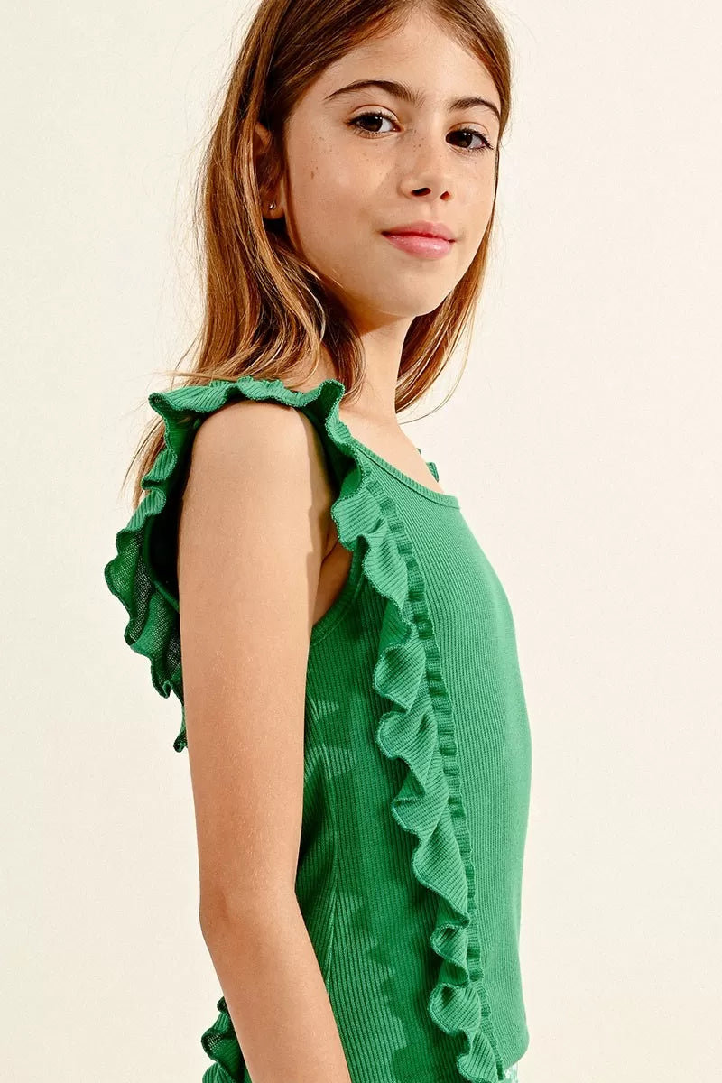 Molly Bracken - Girls Knitted Tank Top - Green *FINAL SALE*