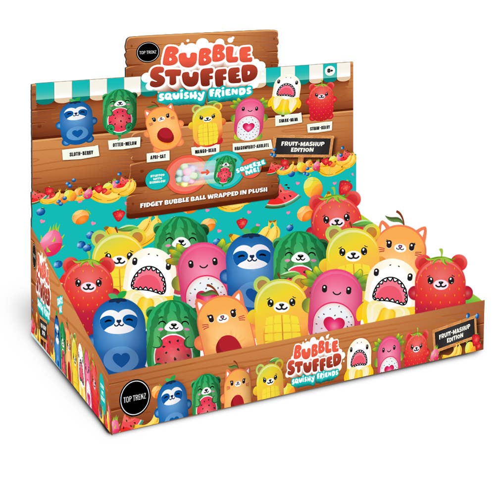 Top Trenz Inc Bubble Stuffed Squishy Friends Fruit Mashup
