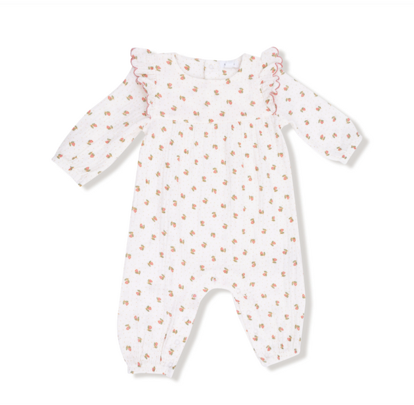 Angel Dear - L/S Petal Ruffle Romper - Petite Pointe Fleur