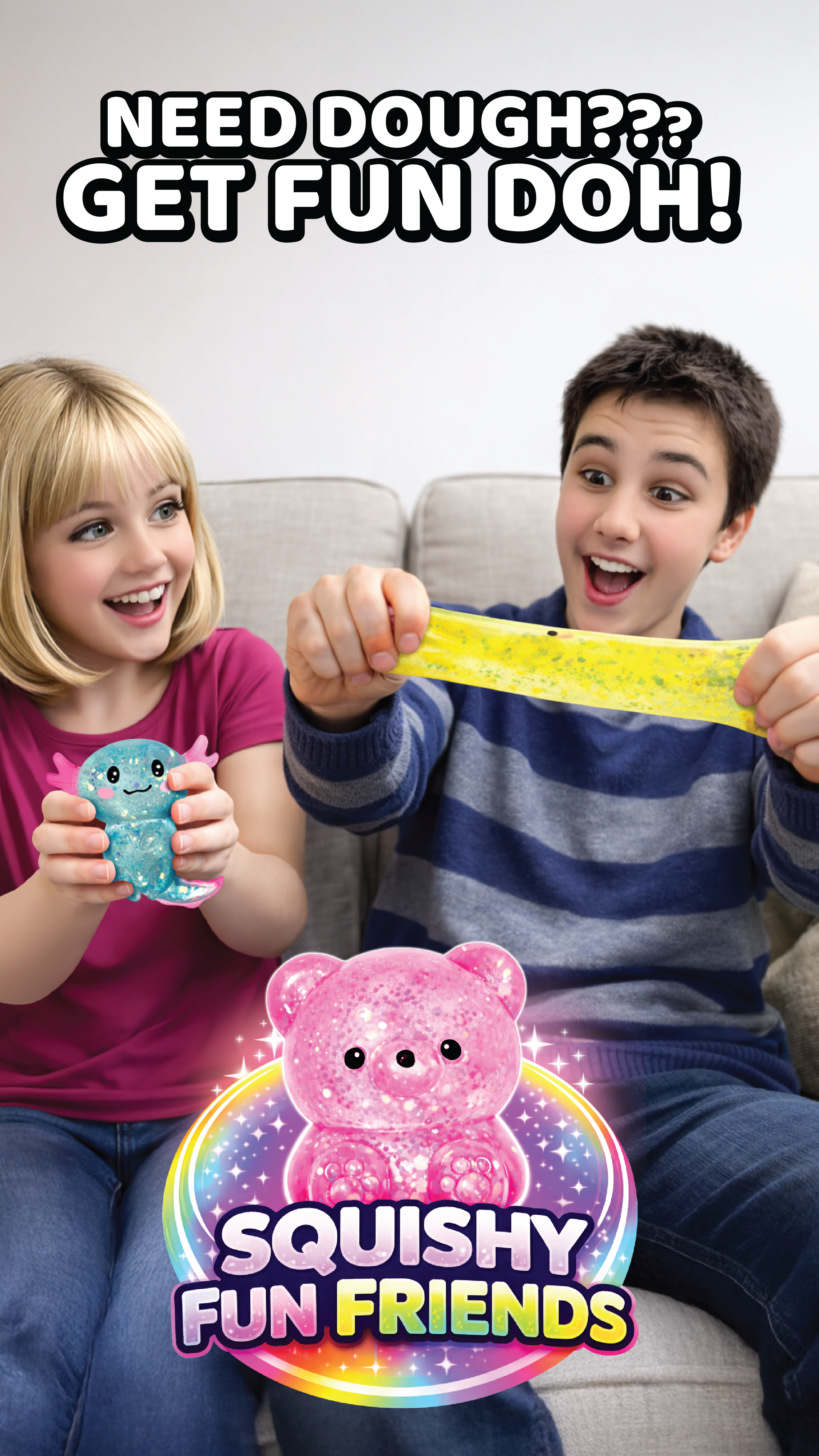 Novelty Brands - Fun Doh Squishy Gummy Fidget Toy