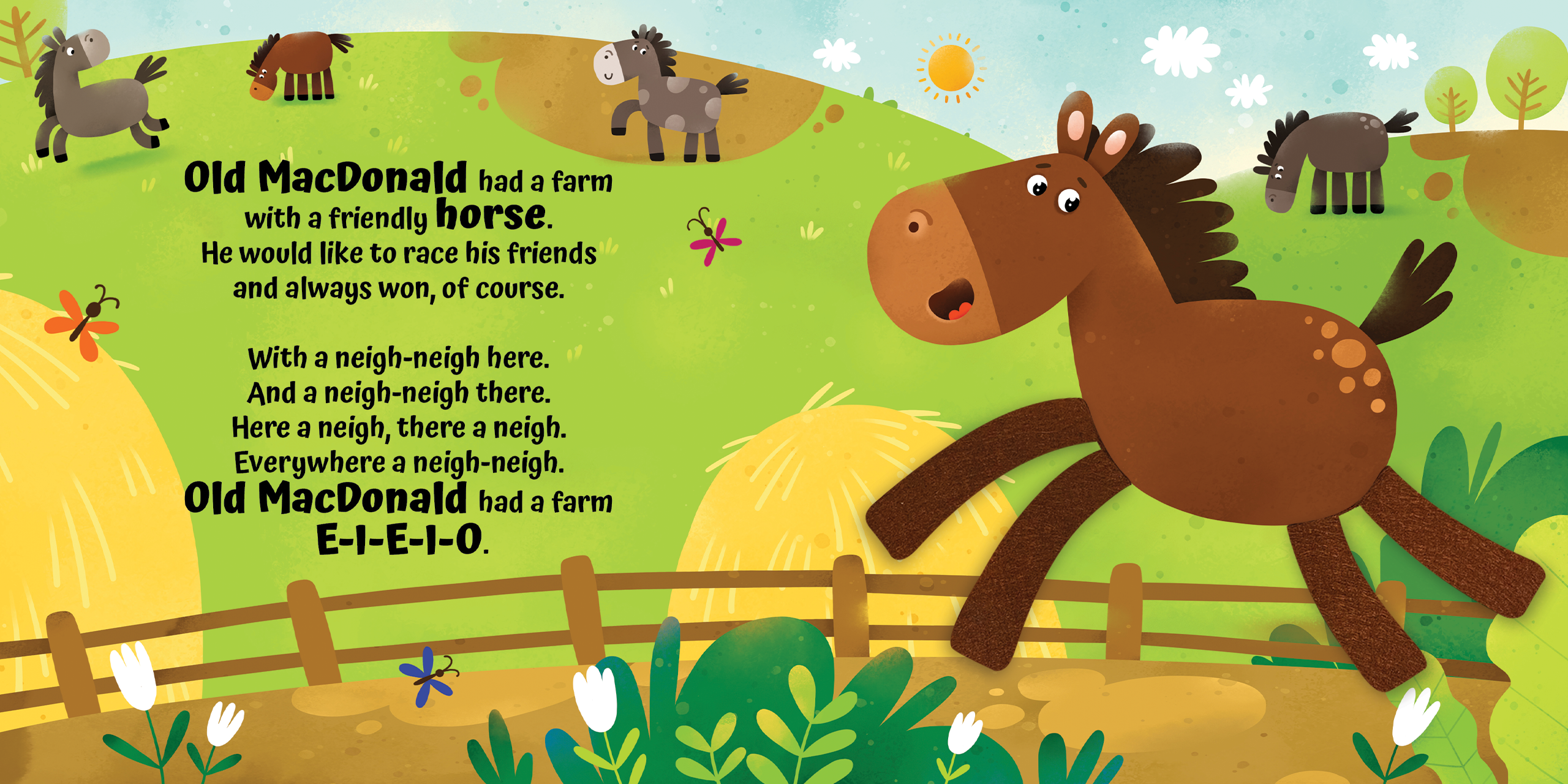 Little Hippo Books - Old MacDonald Had a Farm - Children's Sensory Board Book with Multiple Touch and Feel Felt Legs and More
