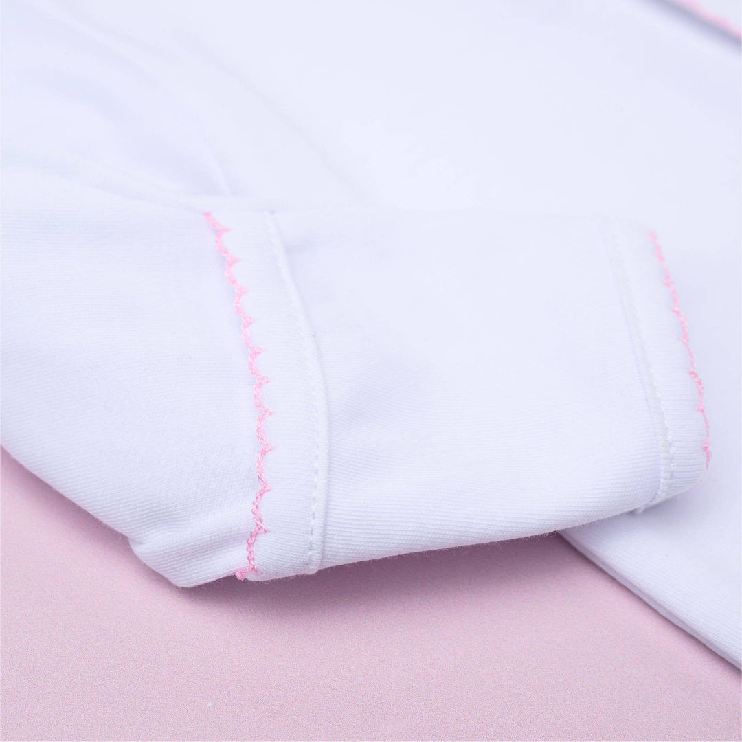 Magnolia Baby - Little Sister Embroidered Footie