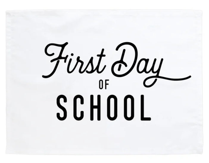 Hunny Prints Holiday &amp; Seasonal Banner Bundle - First &amp; Last Day of School Banner - White + Black