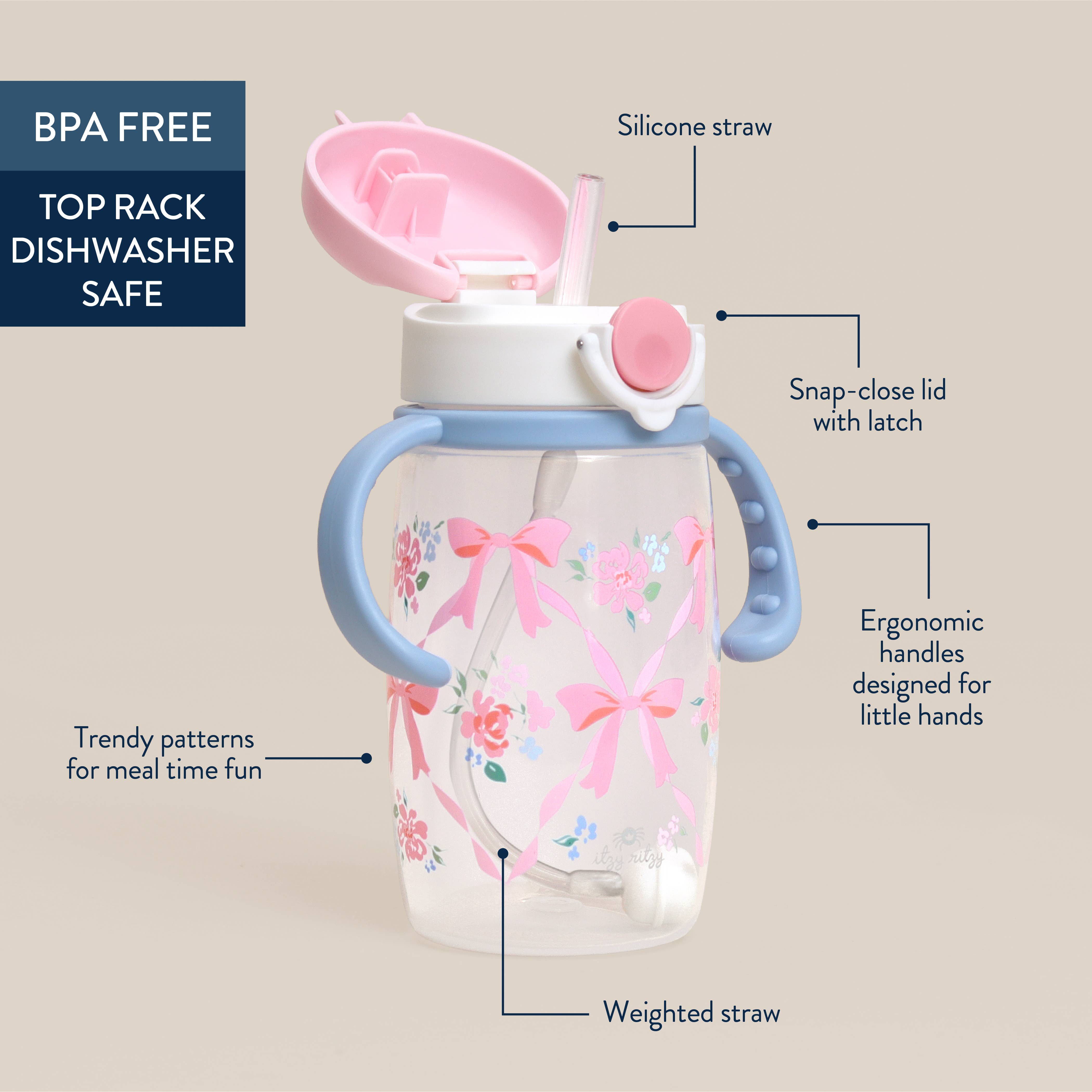 Itzy Ritzy - Itzy Sips™ - Straw Cup With Snap-Close Lid