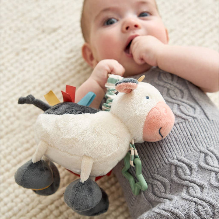 Itzy Ritzy - Cow Itzy Friends Link &amp; Love™ Activity Plush
