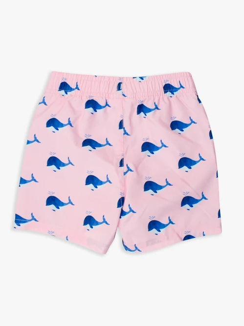 Rugged Butts - Pink Whale Friends Swim Trunks