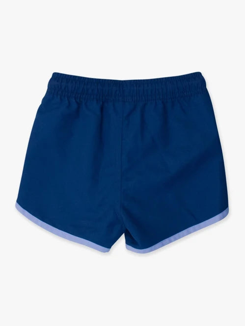 Rugged Butts - Navy Dolphin Hem Swim Trunks