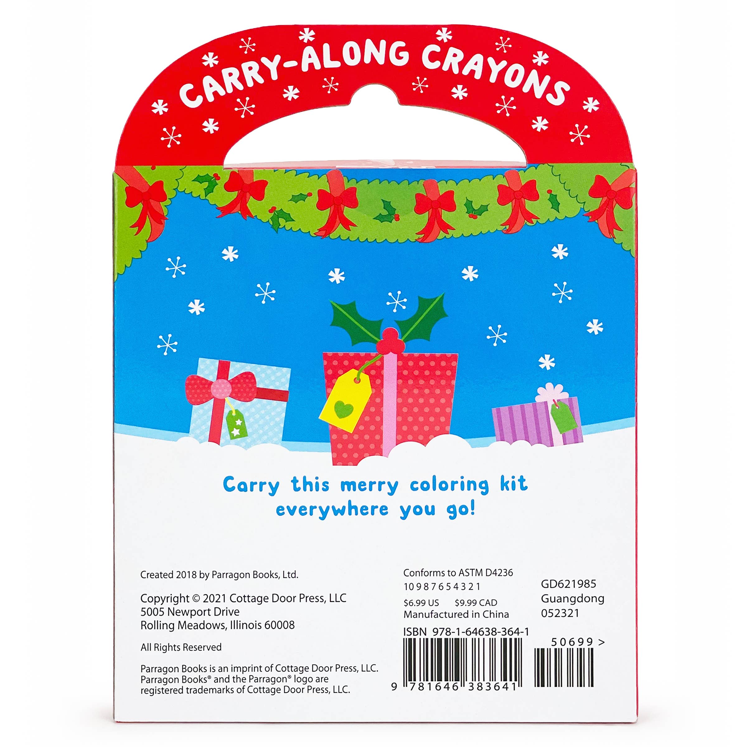 Merry Christmas Coloring Book with Crayons Set