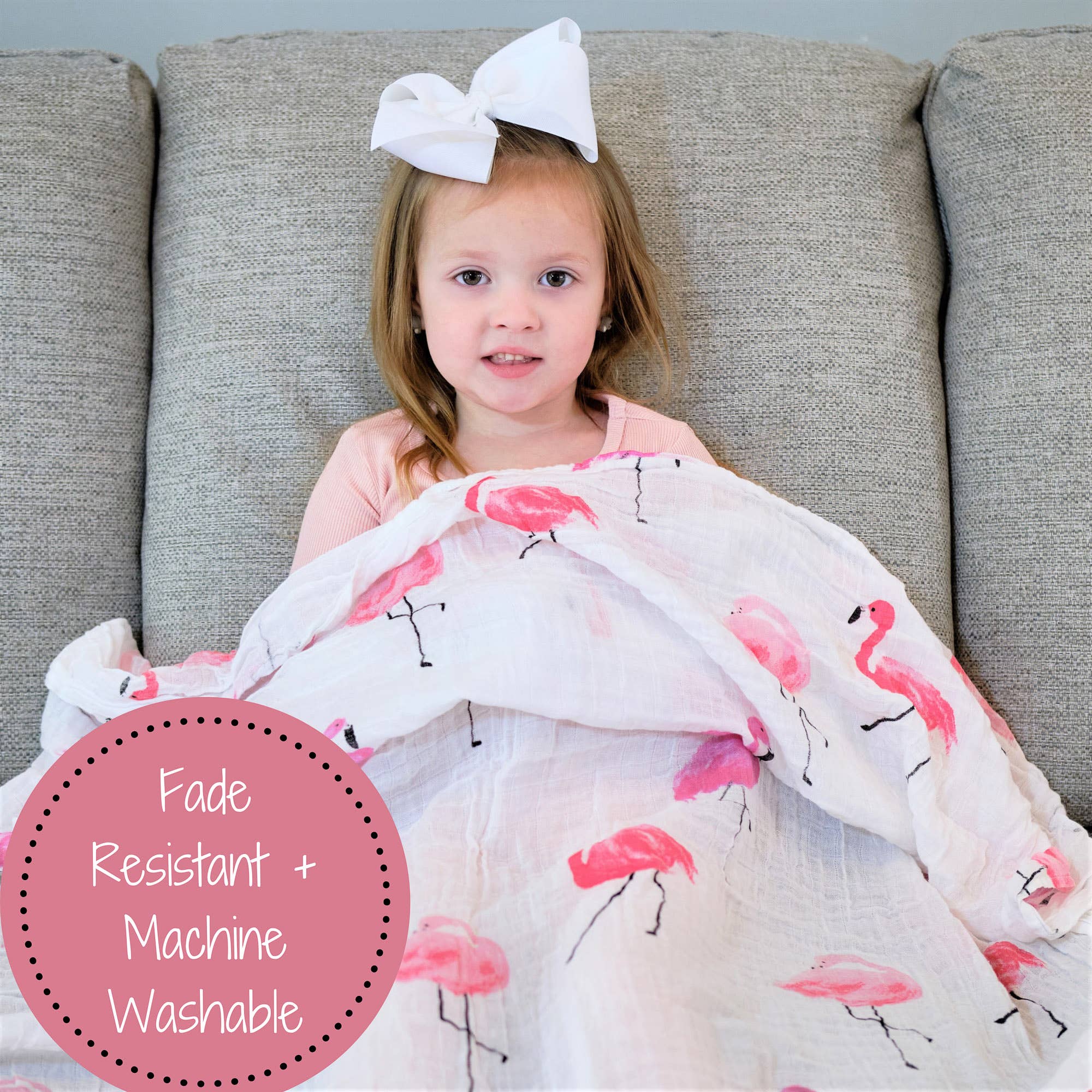 LollyBanks - Let's Flamingle - Baby Swaddle Blanket Set