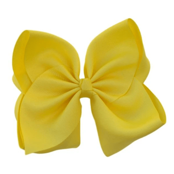 The Solid Bow - 6 inch Solid Grosgrain Bow/French Barrette