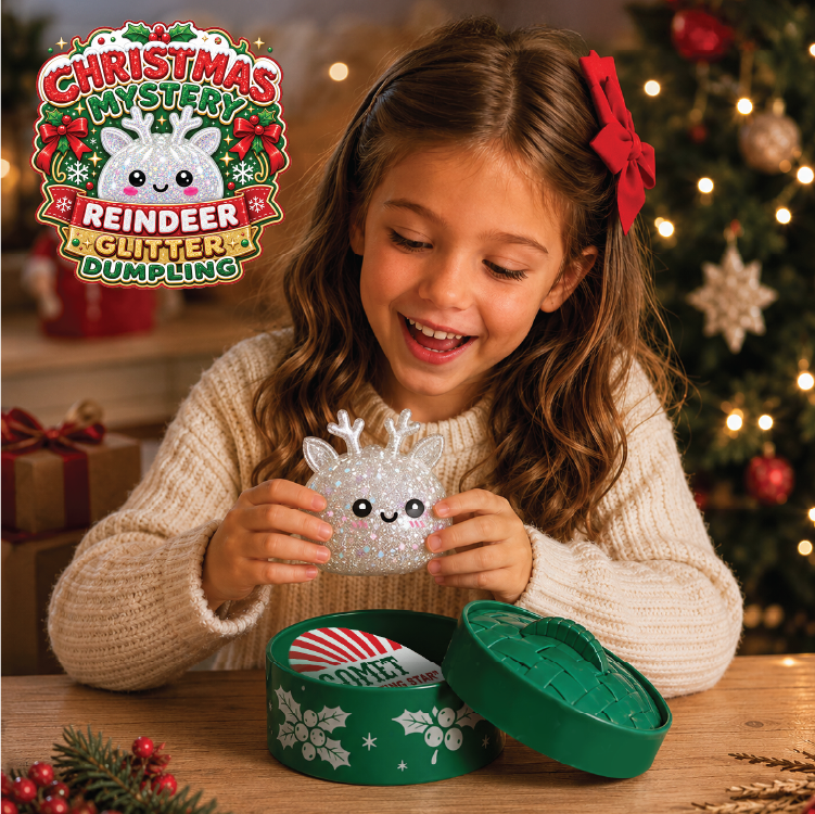Novelty Brands - Fun Doh Christmas Mystery Reindeer Dumpling Squishy Toy