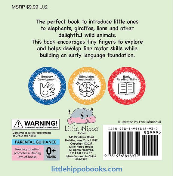 Little Hippo Books - Brilliant Baby: In the Wild  - Children's Touch and Feel and Learn Sensory Board Book