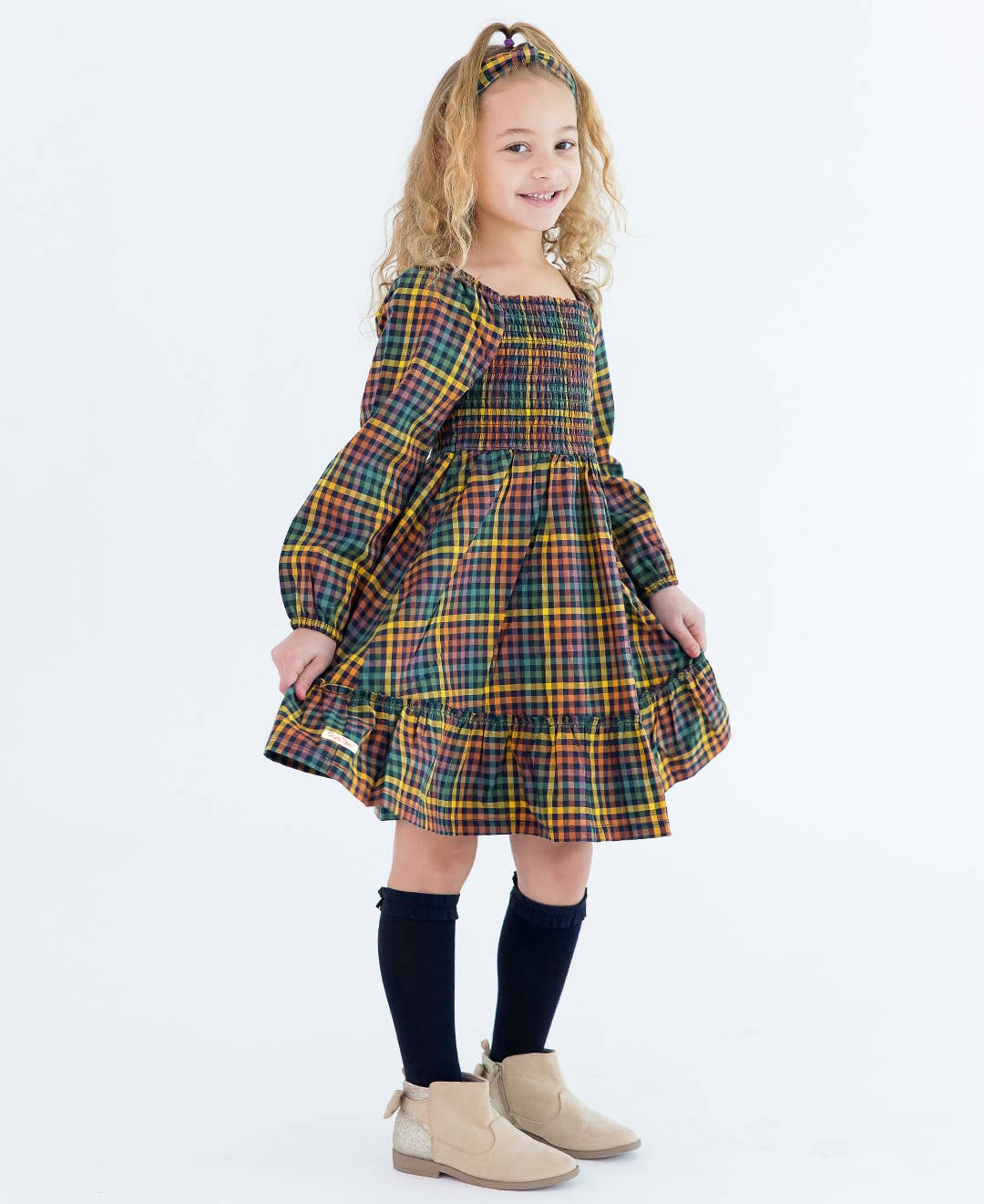Girls 3-Pack Knee High Ruffle Socks - Black, White &amp; Dark Navy