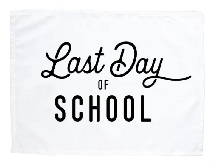 Hunny Prints Holiday &amp; Seasonal Banner Bundle - First &amp; Last Day of School Banner - White + Black