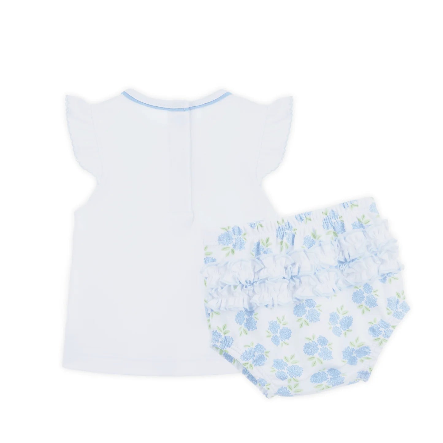 Magnolia Baby - Dreamy Hydrangeas Smocked Ruffle Diaper Cover Set