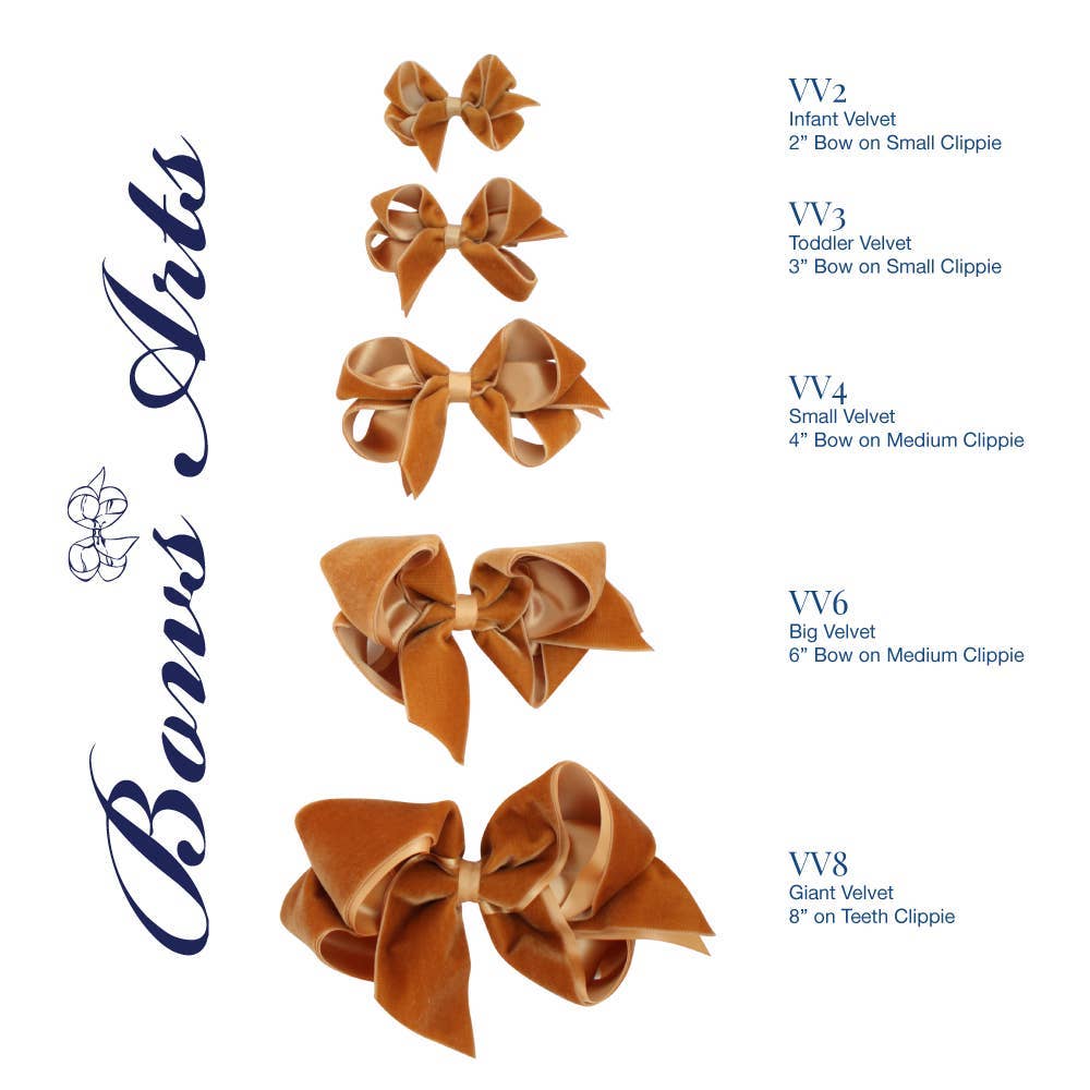 Bows Arts - Velvet Bow Big 6 inch- Holiday Colors