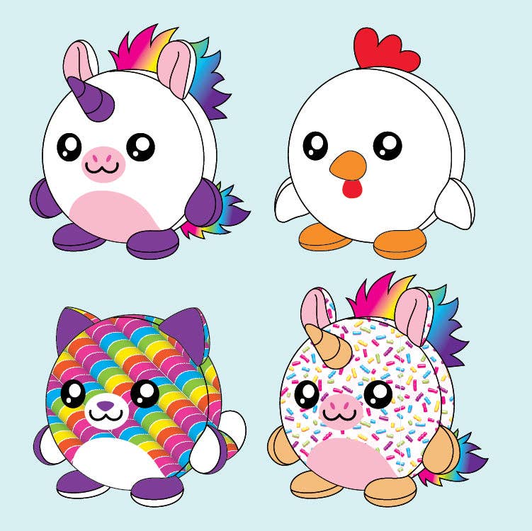 Novelty Brands - Smoosh Pets Soft Squishy Plush Ball Assortment -