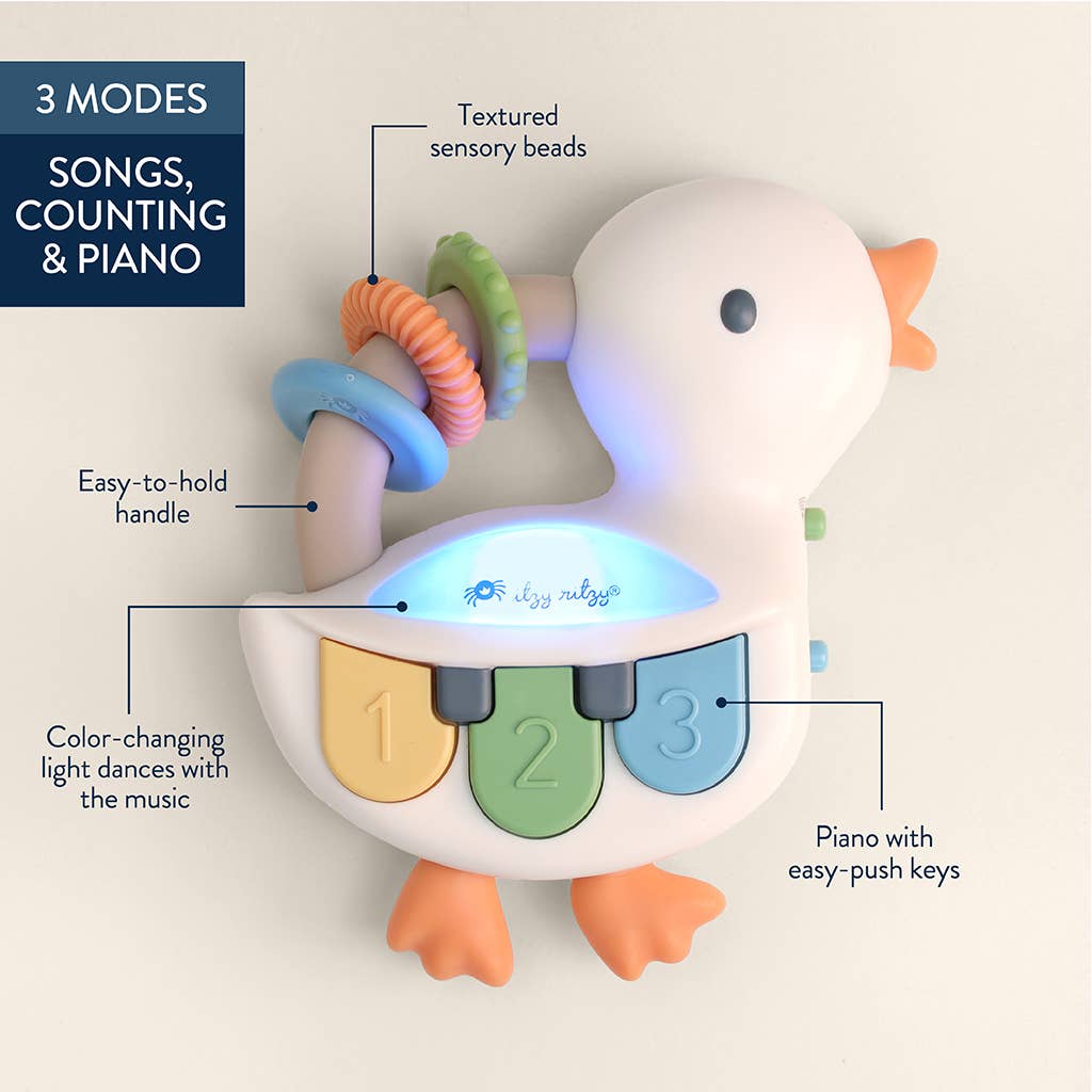 Itzy Ritzy - Bitzy Tunes™ Goose - Light-up Interactive Piano Toy