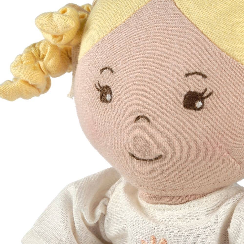 Tikiri Toys LLC - Priscy Blonde Haired Doll in White Linen Dress/Display Box