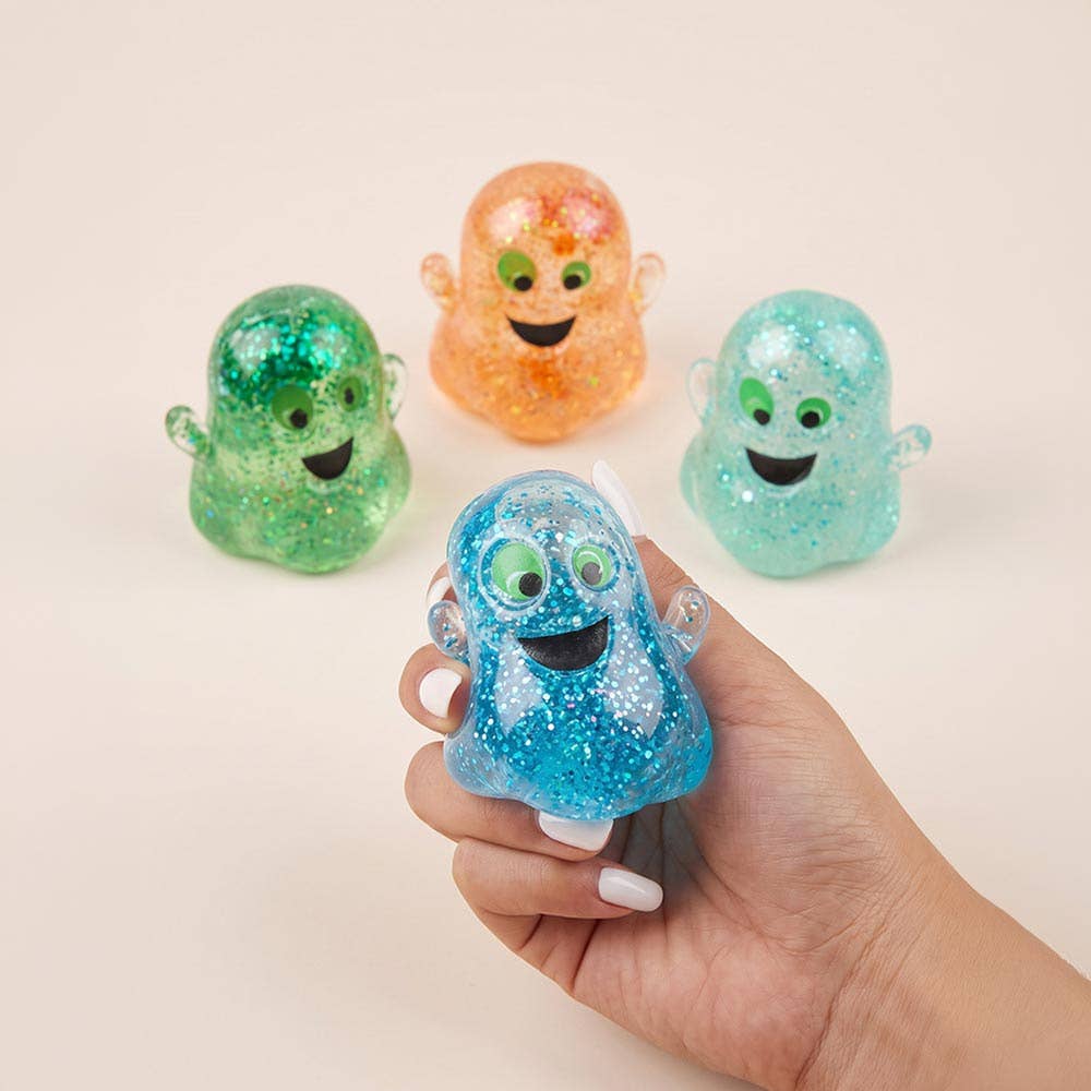 Glitter Halloween Ghost Squeeze Squishy Stress Relief Toy