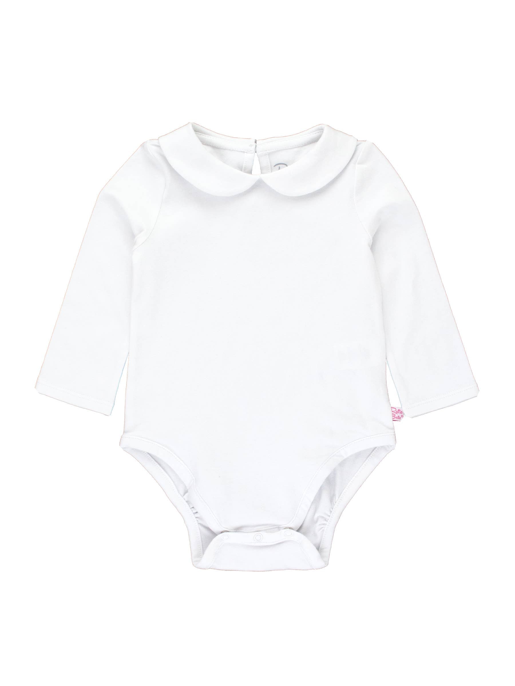 Baby Girls White Peter Pan Collar Bodysuit