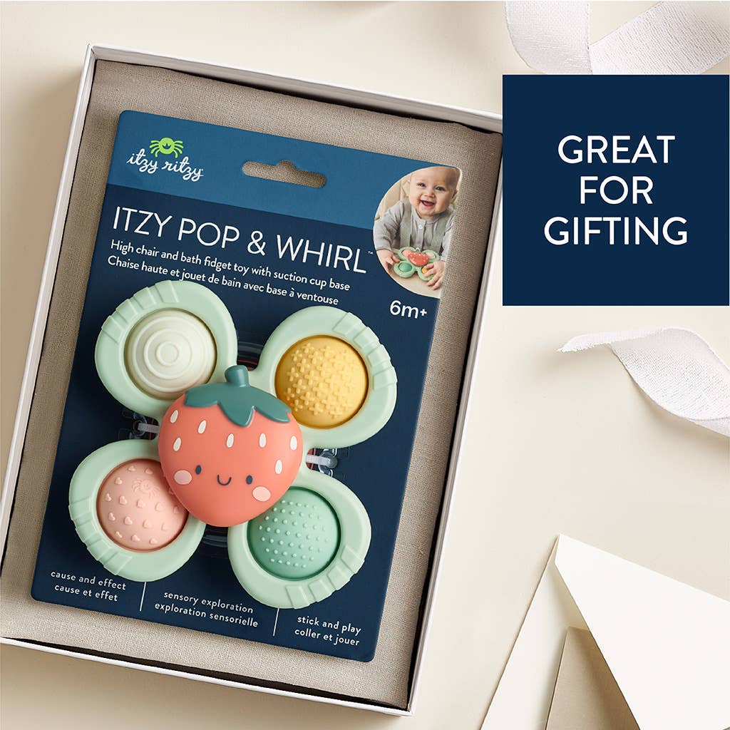 Itzy Ritzy - Itzy Pop & Whirl™ - Bath + Travel Toy: Smile