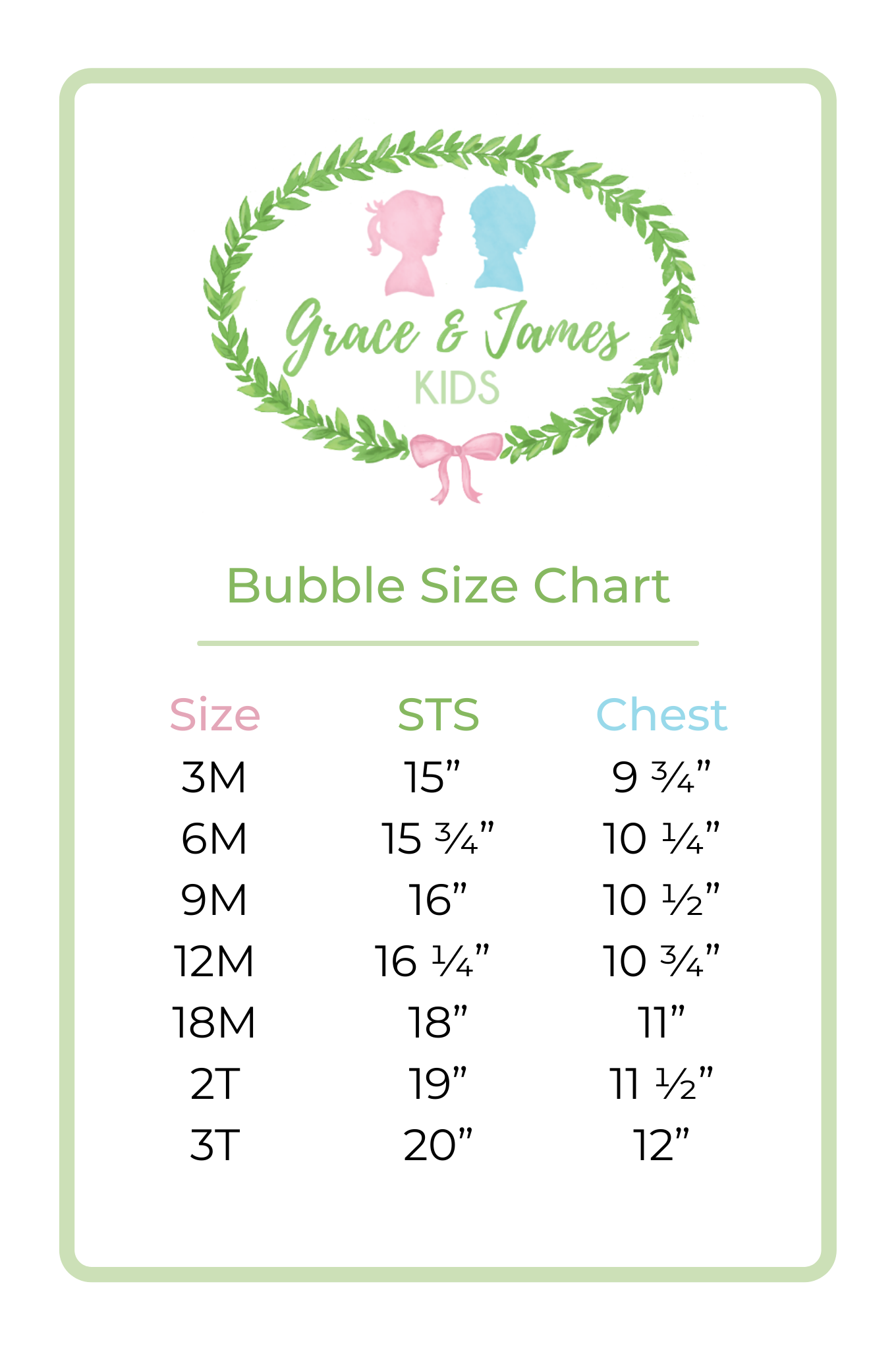 Grace and James Kids - Bunny Bubble