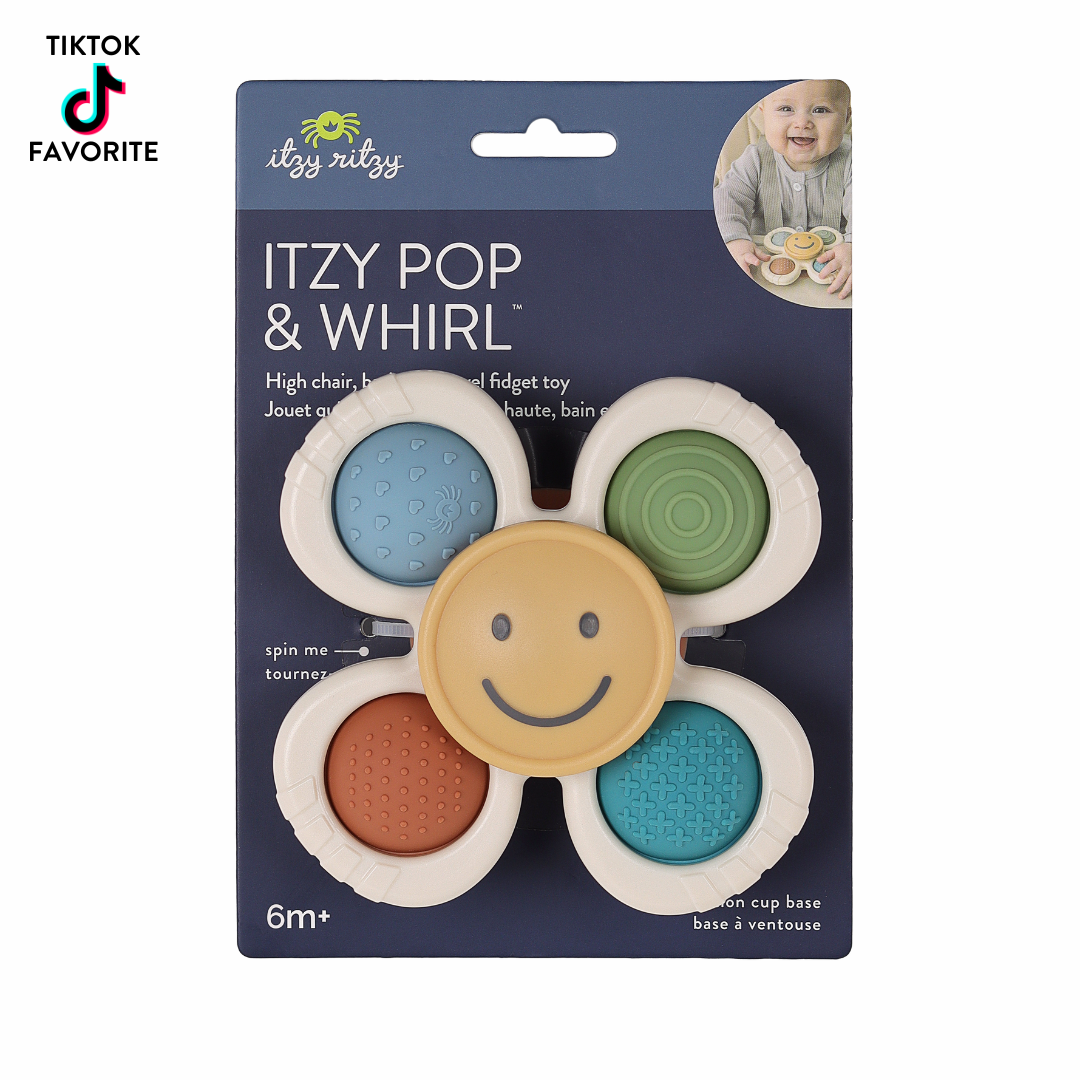 Itzy Ritzy - Itzy Pop & Whirl™ - Bath + Travel Toy: Smile