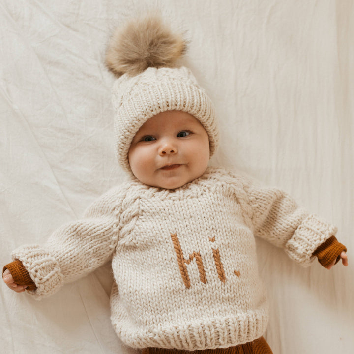 Huggalugs - hi. Pecan Crew Neck Sweater