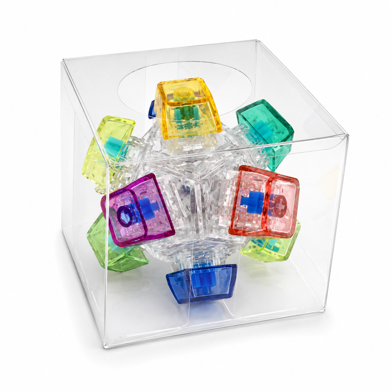 Fidget Button Ball Silicone Sensory Stress Toy -