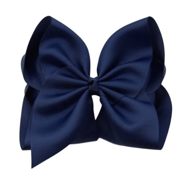 The Solid Bow - 6 inch Solid Grosgrain Bow/French Barrette